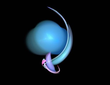 Siyah Renk Üzerine Bir Dijital Fraktal Resmi