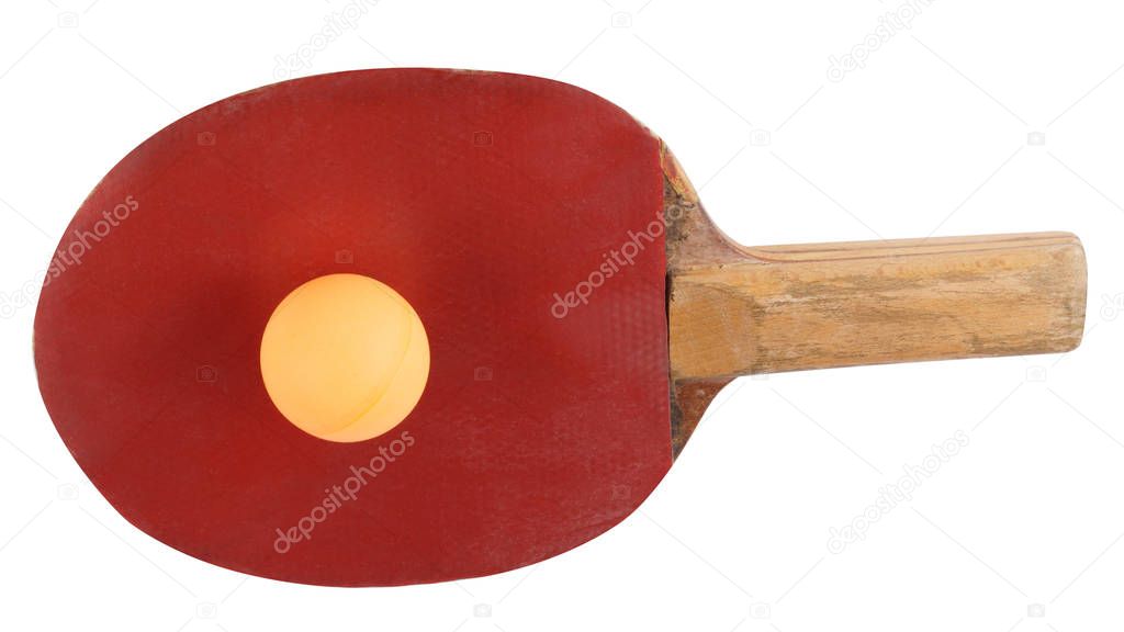 table tennis bat isolated