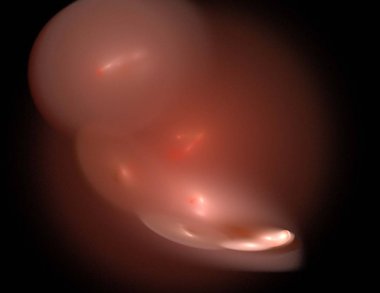 Siyah Renk Üzerine Bir Dijital Fraktal Resmi