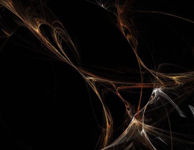 Siyah Renk Üzerine Bir Dijital Fraktal Resmi