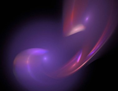 Siyah Renk Üzerine Bir Dijital Fraktal Resmi