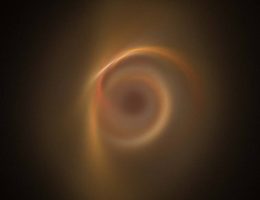 Siyah Renk Üzerine Bir Dijital Fraktal Resmi