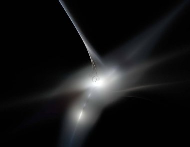 Siyah Renk Üzerine Bir Dijital Fraktal Resmi