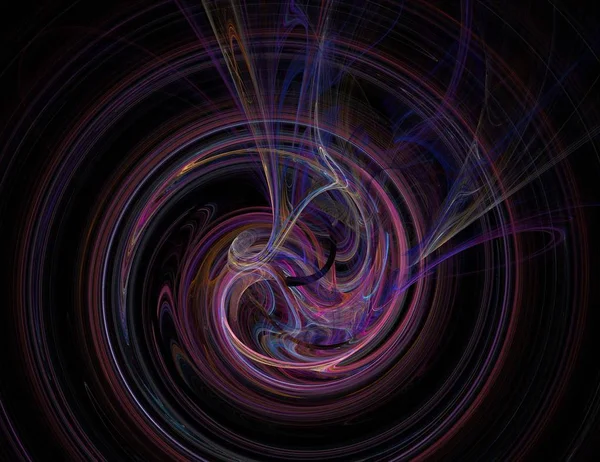 Siyah Renk Üzerine Bir Dijital Fraktal Resmi