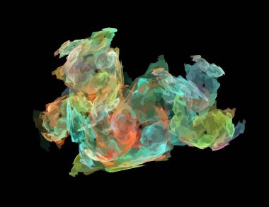 Dijital fraktal ile çok renkli bir çizimi