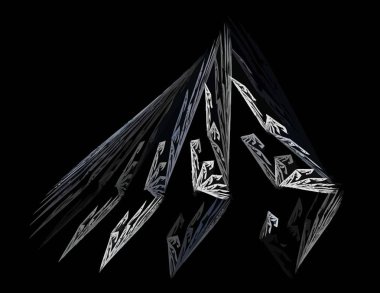 Dijital fraktal ile çok renkli bir çizimi