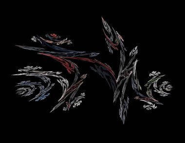 Dijital fraktal ile çok renkli bir çizimi