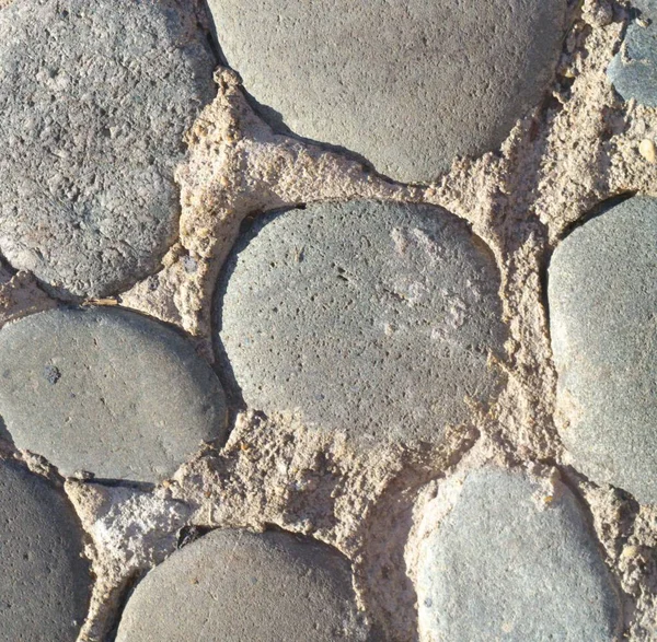 Cobblestone background at dry day — Stock Photo, Image