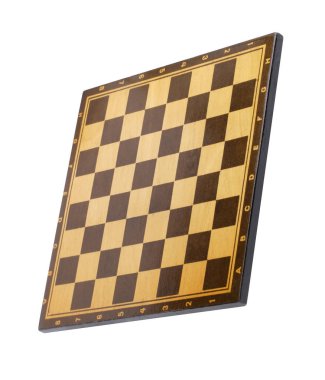 Tahta boş satranç tahtası izole edildi