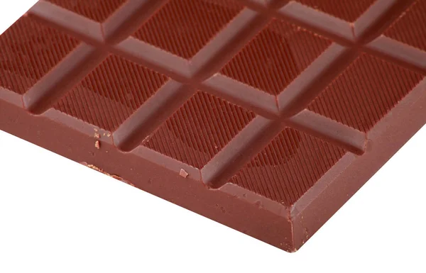 Barra di cioccolato marrone isolata — Foto Stock