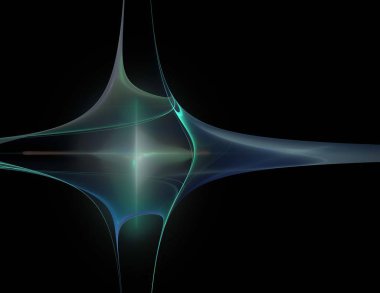 Siyah Renk Üzerine Bir Dijital Fraktal Resmi