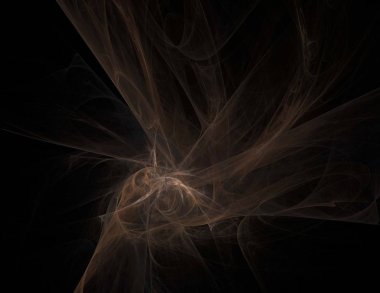 Siyah Renk Üzerine Bir Dijital Fraktal Resmi