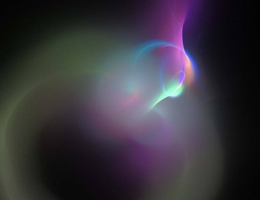 Siyah Renk Üzerine Bir Dijital Fraktal Resmi