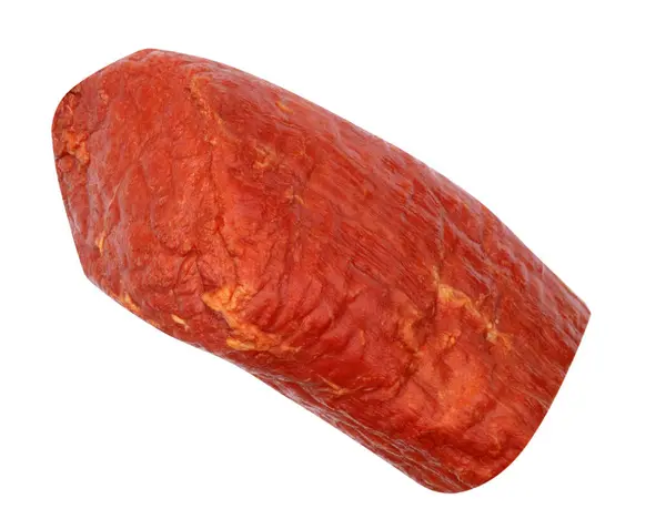 Stück gekochtes und geräuchertes Fleisch isoliert — Stockfoto