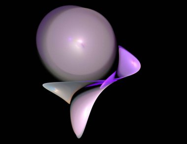 Siyah Renk Üzerine Bir Dijital Fraktal Resmi