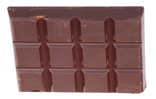 Barre de chocolat brun isolé — Photo