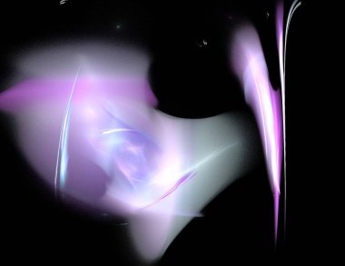 Siyah Renk Üzerine Bir Dijital Fraktal Resmi