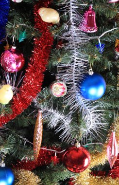 Yeşil Noel köknar oyuncaklar