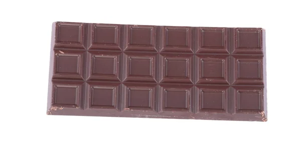 Barra de chocolate marrom isolado — Fotografia de Stock