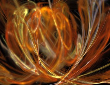 Siyah Renk Üzerine Bir Dijital Fraktal Resmi