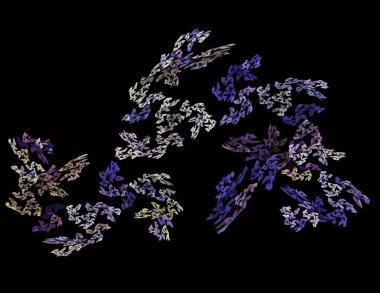 Dijital fraktal ile çok renkli bir çizimi