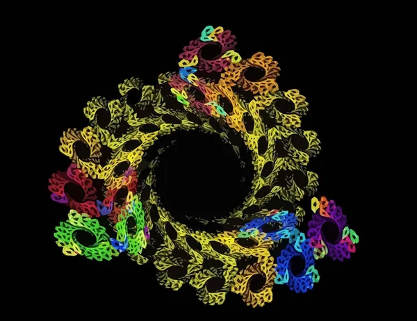 一数字分形的例证与多色 — 图库矢量图片