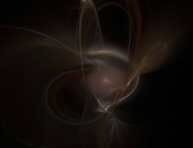 Siyah Renk Üzerine Bir Dijital Fraktal Resmi