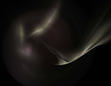 Siyah Renk Üzerine Bir Dijital Fraktal Resmi