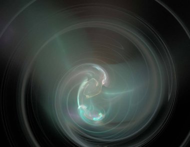 Siyah Renk Üzerine Bir Dijital Fraktal Resmi