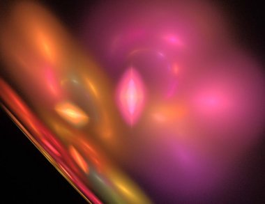 Siyah Renk Üzerine Bir Dijital Fraktal Resmi