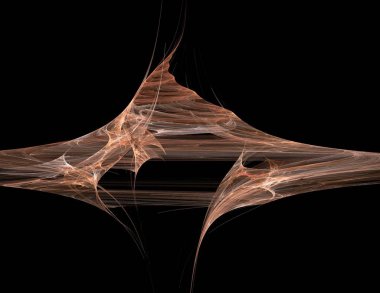 Siyah Renk Üzerine Bir Dijital Fraktal Resmi