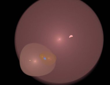 Siyah Renk Üzerine Bir Dijital Fraktal Resmi