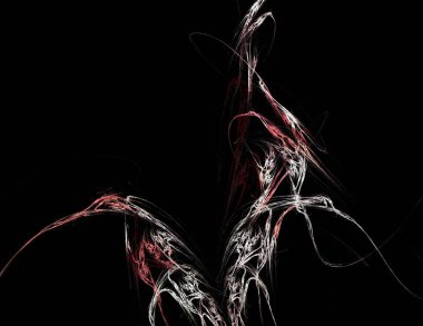 Siyah Renk Üzerine Bir Dijital Fraktal Resmi