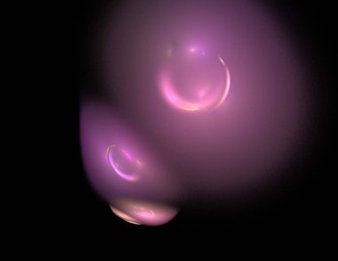 Siyah Renk Üzerine Bir Dijital Fraktal Resmi