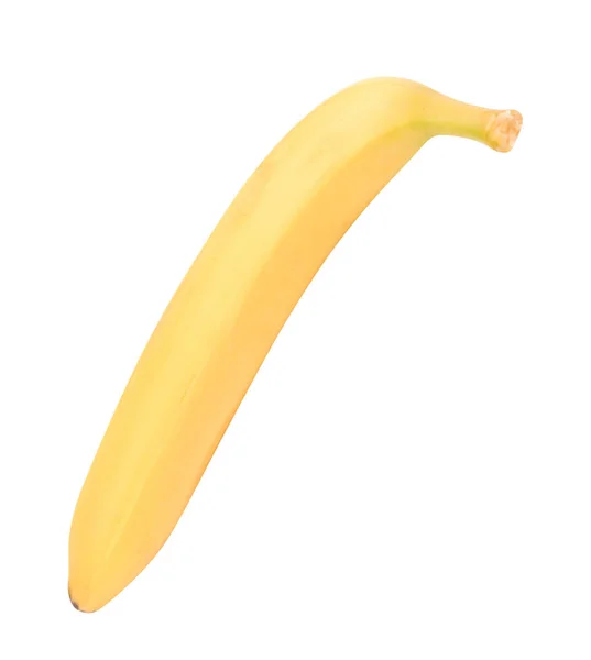 Een rauwe gele banaan geïsoleerd op een droge zonnige dag — Stockfoto
