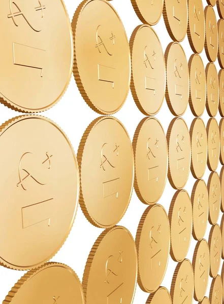Oro 1 $alfombra de moneda en blanco — Foto de Stock