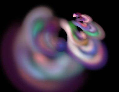 Siyah Renk Üzerine Bir Dijital Fraktal Resmi