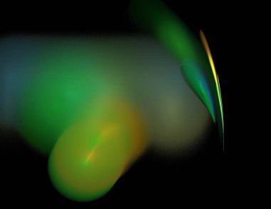 Siyah Renk Üzerine Bir Dijital Fraktal Resmi