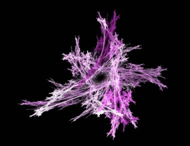 Siyah Renk Üzerine Bir Dijital Fraktal Resmi