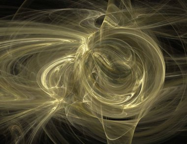 Siyah Renk Üzerine Bir Dijital Fraktal Resmi