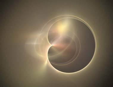 Siyah Renk Üzerine Bir Dijital Fraktal Resmi