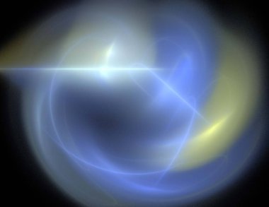 Siyah Renk Üzerine Bir Dijital Fraktal Resmi