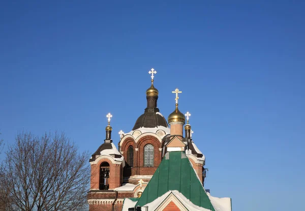Gereja di siang hari musim dingin — Stok Foto