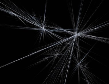 Siyah Renk Üzerine Bir Dijital Fraktal Resmi