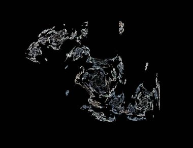 Siyah Renk Üzerine Bir Dijital Fraktal Resmi