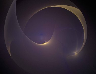 Siyah Renk Üzerine Bir Dijital Fraktal Resmi