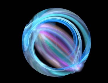 Dijital fraktal ile çok renkli bir çizimi