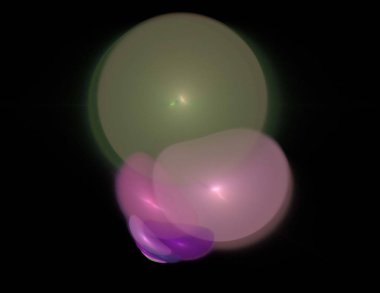 Siyah Renk Üzerine Bir Dijital Fraktal Resmi