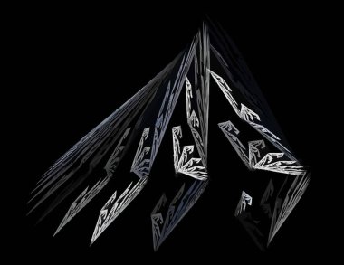 Siyah Renk Üzerine Bir Dijital Fraktal Resmi