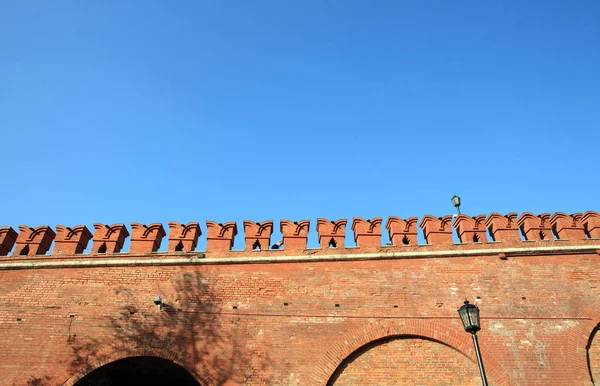 Kremlin wall background at dry day — Stock Photo, Image
